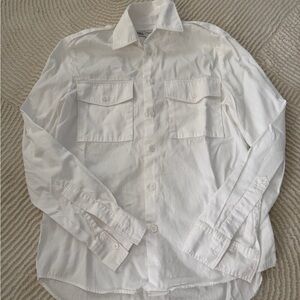 Zara White Button-Up Shirt